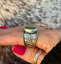 Load image into Gallery viewer, Royston Turquoise Olive Branch Ring