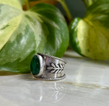 Load image into Gallery viewer, Royston Turquoise Olive Branch Ring