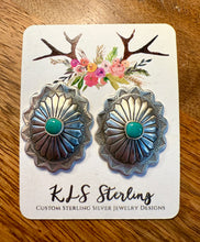 Load image into Gallery viewer, Turquoise Concho Earrings