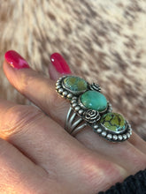 Load image into Gallery viewer, Triple Stone Rose Ring